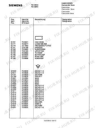 Схема №23 FA124G4 с изображением Интегрированный контур для видеотехники Siemens 00736986