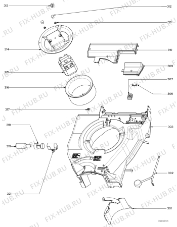 Взрыв-схема вытяжки Zanussi ZHT650X/GB - Схема узла Section 3