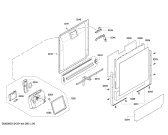 Схема №5 SBI63N02CH с изображением Передняя панель для электропосудомоечной машины Bosch 00670754