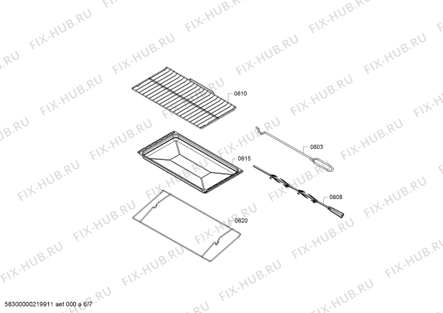 Схема №5 HGK90VQ59M с изображением Микровыключатель для плиты (духовки) Bosch 10003520