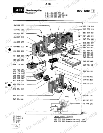 Схема №5 FAVR с изображением Преобразователь для посудомойки Aeg 8996460086003