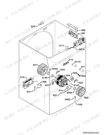 Взрыв-схема сушильной машины Electrolux EDC2075GDW - Схема узла Electrical equipment 268