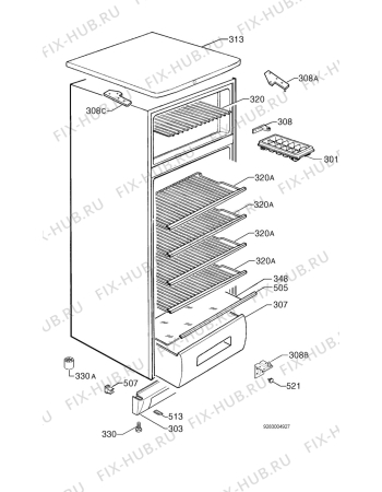 Взрыв-схема холодильника Corbero FD6175S/3 - Схема узла Housing 001