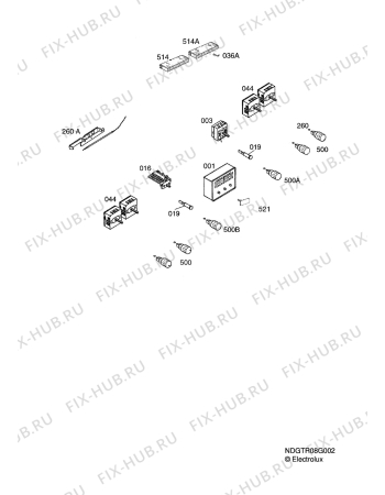 Взрыв-схема плиты (духовки) Aeg Electrolux E31552-5-W  EU(ML) - Схема узла Functional parts