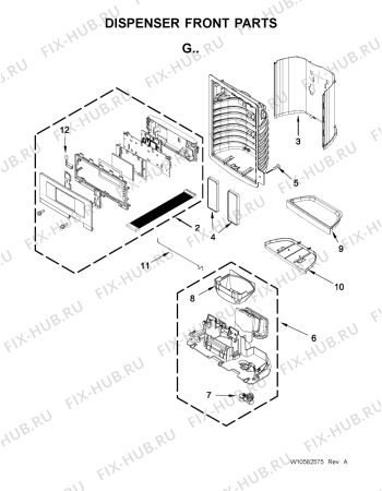 Схема №7 5MFX257AA с изображением Всякое для холодильной камеры Whirlpool 482000012393