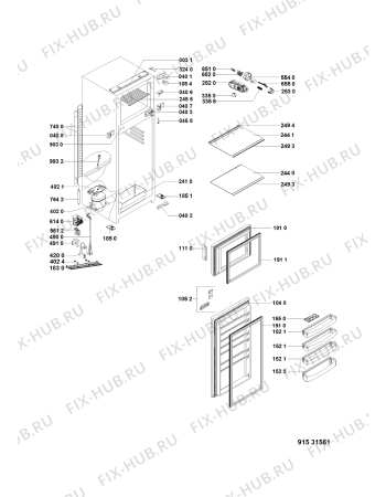 Схема №1 T16A1DIEX (F153156) с изображением Другое для холодильника Indesit C00380262