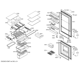Схема №3 P1KNB4920B с изображением Дверь для холодильной камеры Bosch 00710068