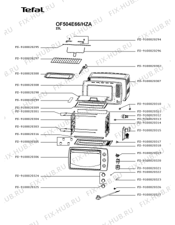 Схема №1 OF444840/HZA с изображением Провод для плиты (духовки) Tefal FS-9100020327