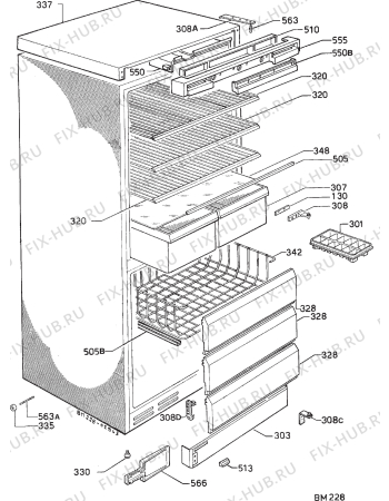 Взрыв-схема холодильника Electrolux ER3122B - Схема узла Housing 001