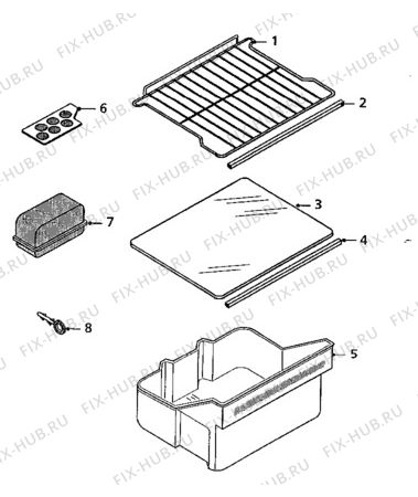 Взрыв-схема холодильника Quelle QL9E - Схема узла Furniture