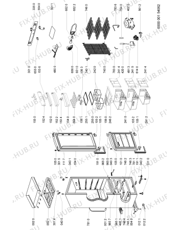 Схема №1 TGA 392 S/A с изображением Полка для холодильника Whirlpool 481241829754