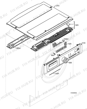 Взрыв-схема стиральной машины Electrolux EWX14550W - Схема узла Command panel 037