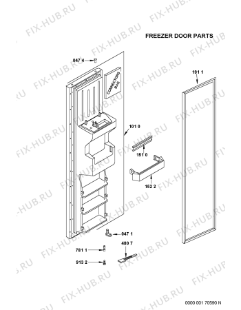 Схема №10 KRSC 9015 с изображением Поверхность для холодильника Whirlpool 481245088541
