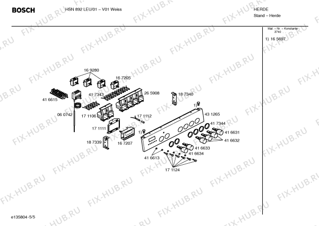Схема №2 HSN892LEU с изображением Стеклокерамика для духового шкафа Bosch 00239098