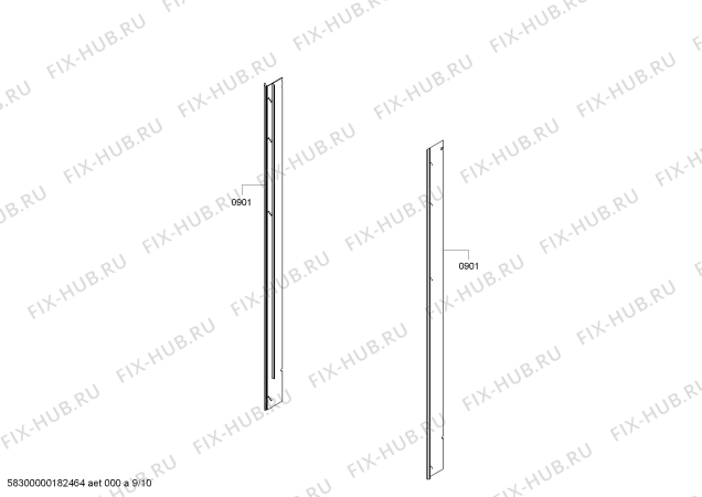 Схема №7 T30BB810SS с изображением Профилированная полоса для холодильника Bosch 00688511
