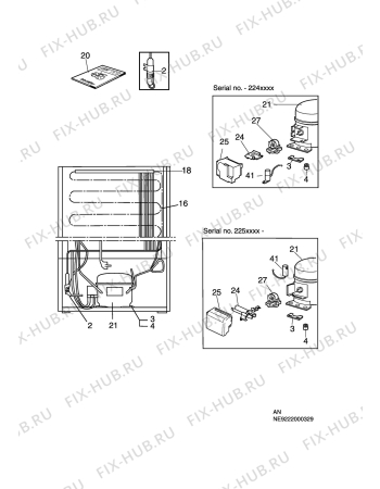 Взрыв-схема холодильника Electrolux EUC2700 - Схема узла C10 Cold, users manual