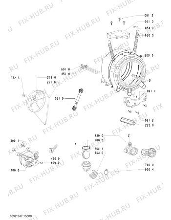 Схема №2 AWO/R 5406 с изображением Микромодуль для стиральной машины Whirlpool 480111101514