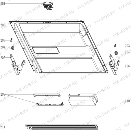 Взрыв-схема посудомоечной машины Gorenje GS62214WUK (414077, GORENJE#7) - Схема узла 02