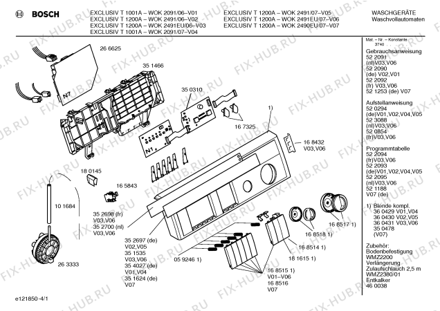 Схема №4 WOK2431 с изображением Наставление Bosch 00522094