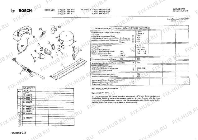 Схема №2 0700344023 KGE350 с изображением Ручка для холодильника Bosch 00083248