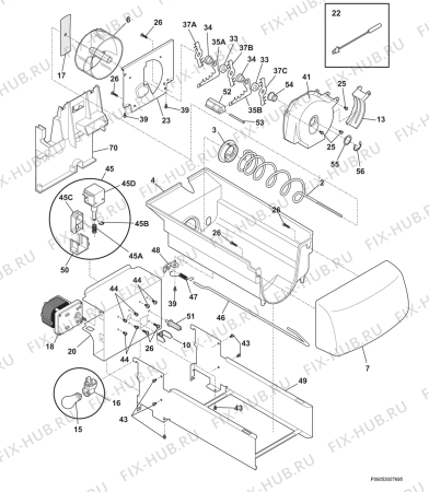 Взрыв-схема холодильника Aeg Electrolux S75628SK4 - Схема узла Ice container