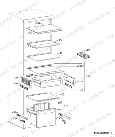 Взрыв-схема холодильника Novamatic EKI2712.1L - Схема узла Internal parts