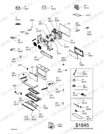 Схема №1 AKR 638 IX с изображением Покрытие для вытяжки Whirlpool 482000013016