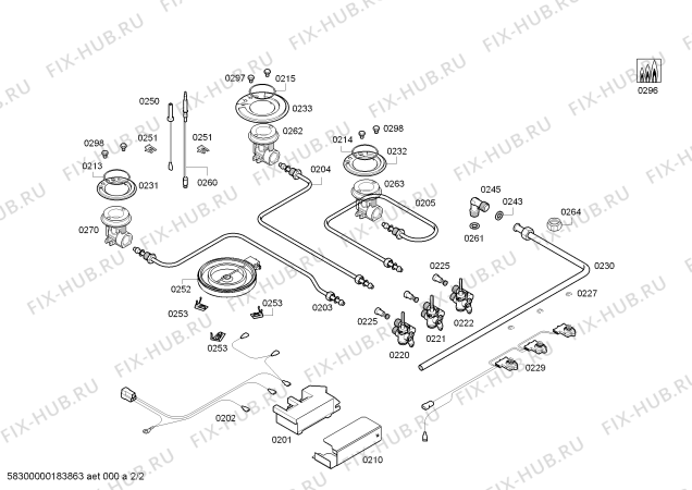 Схема №1 PRY626B90E ENC.PRY626B90E 3G+1E C60F IH5 BOSCH с изображением Варочная панель для плиты (духовки) Bosch 00681356