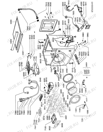 Схема №2 AWG 3200 с изображением Кнопка, ручка переключения для стиральной машины Whirlpool 481990308128