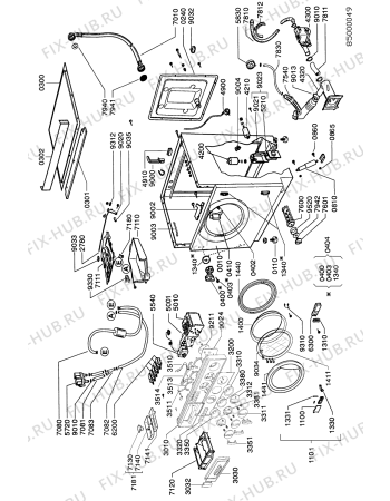 Схема №2 AWG 3200 с изображением Модуль (плата) для стиралки Whirlpool 481990308142