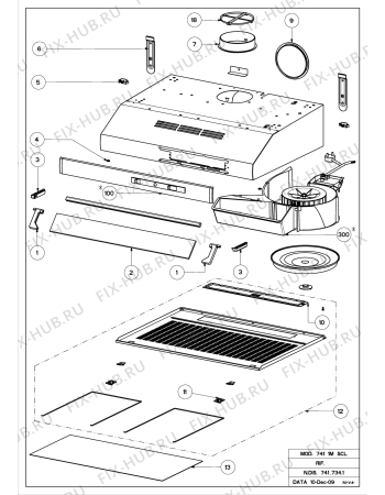 Взрыв-схема вытяжки Beko CFB 6432 W (8904880220) - CFB6432W Patlatılmış resim