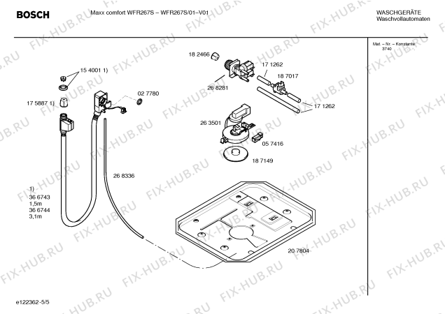 Взрыв-схема стиральной машины Bosch WFR267S Maxx comfort WFR267S - Схема узла 05