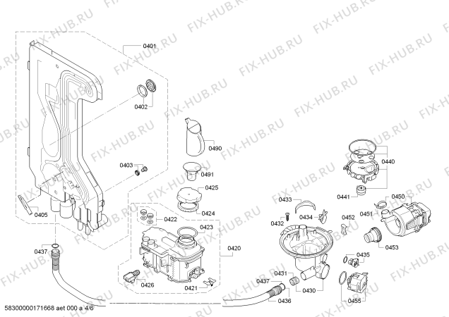 Взрыв-схема посудомоечной машины Koenic 1KDW64017I - Схема узла 04