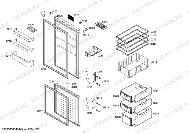 Схема №3 KG26V6F1 с изображением Панель для холодильника Siemens 00444597