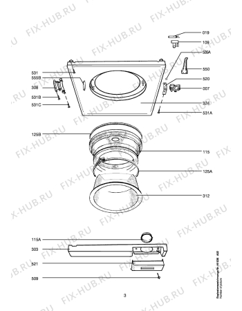 Схема №1 QW 17600 с изображением Лючок для стиральной машины Aeg 1108267004