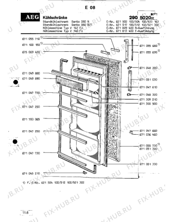 Схема №1 SANTO 280 N с изображением Другое для холодильной камеры Aeg 8996710476103