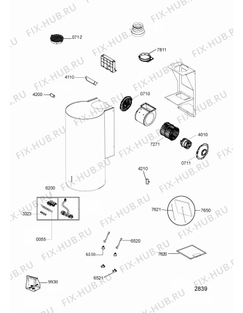 Схема №1 208309204401 PRF0080 с изображением Спецнабор для вытяжки Whirlpool 482000015115