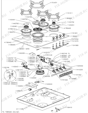 Схема №2 HG1640S   -Gas 4 zone (200139, DEC4GTC-S) с изображением Переключатель для плиты (духовки) Gorenje 234581