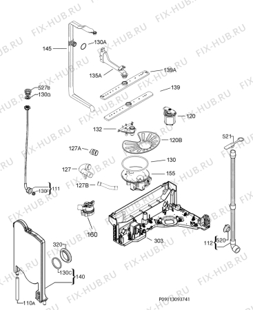 Взрыв-схема посудомоечной машины Ikea ENASTAENDE 40224480 - Схема узла Hydraulic System 272