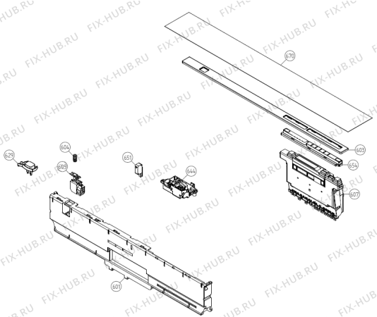 Взрыв-схема посудомоечной машины Gorenje GDV651XL (320338, DW70.3) - Схема узла 06