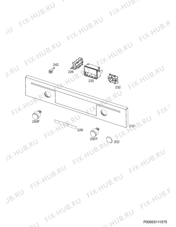 Взрыв-схема плиты (духовки) Aeg 63476IW-MN - Схема узла Command panel 037
