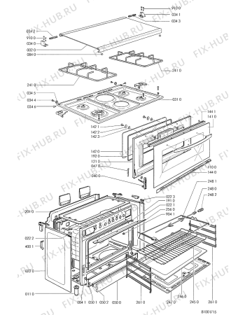Схема №2 ACM 308 IX с изображением Обшивка для плиты (духовки) Whirlpool 481244058178