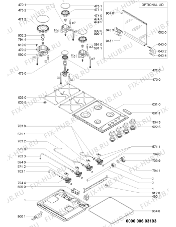 Схема №1 AKM 260/AE/01 с изображением Затычка для электропечи Whirlpool 481060118501