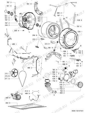 Схема №2 728 WT/CR с изображением Ручка (крючок) люка для стиралки Whirlpool 480111101126