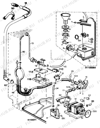 Взрыв-схема посудомоечной машины Privileg COMPAKT40 - Схема узла W20 Pump, Water softener