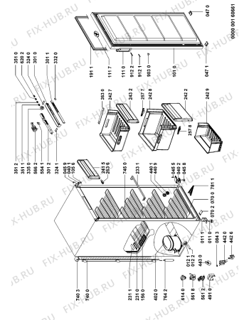 Схема №1 AFG 759/G-T с изображением Дверка для холодильника Whirlpool 481241610391