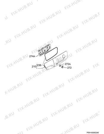 Взрыв-схема стиральной машины Zanussi ZWF91483WH - Схема узла Command panel 037