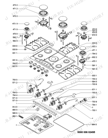 Схема №2 AKS338IX (F093529) с изображением Другое для плиты (духовки) Indesit C00505168