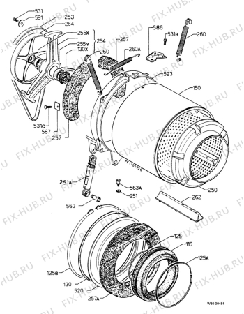 Взрыв-схема стиральной машины Zanker CLASSIC5090S - Схема узла Drum