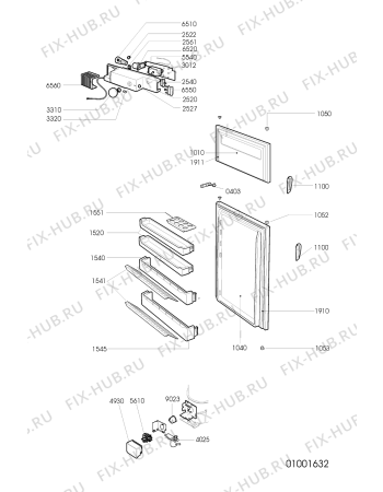 Схема №2 ARF 224/4 с изображением Уплотнитель (прокладка) для холодильника Whirlpool 481246248067